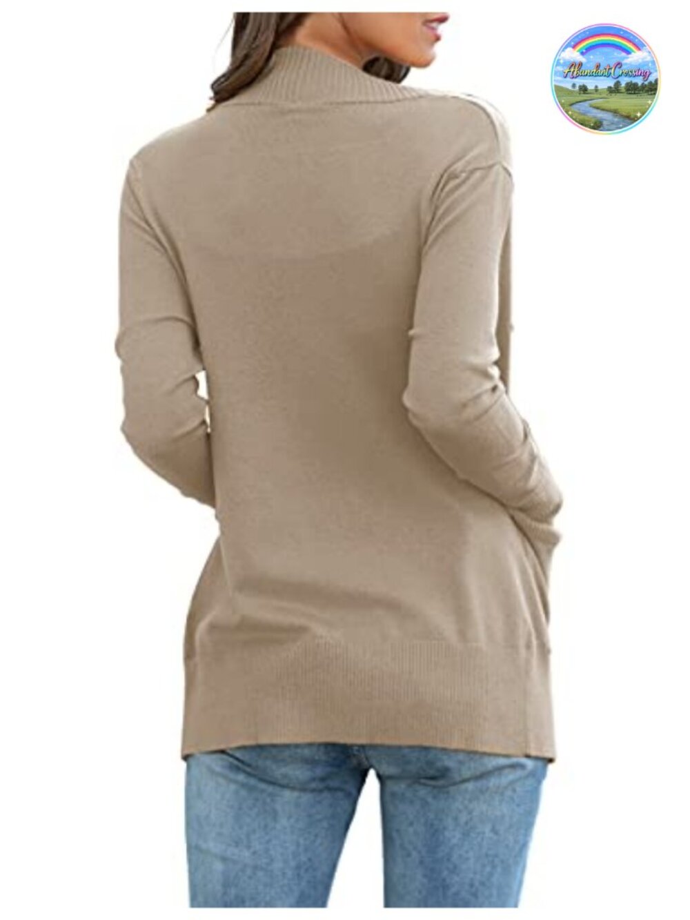 Women's Open Front Cardigan Sweater with Pockets S-XL - Picture 3 of 6